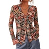 Floral Black Red