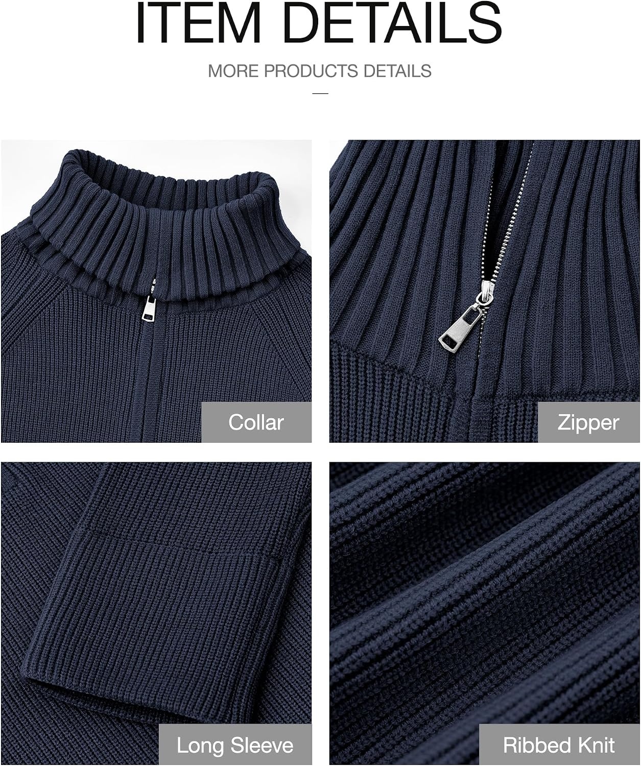 image:imageBTFBM Womens Sweaters Quarter Zip Pullover V Neck Collar Long Sleeve Ribbed Knit Loose Casual 2026 Winter Fall SweaterDenim Blue