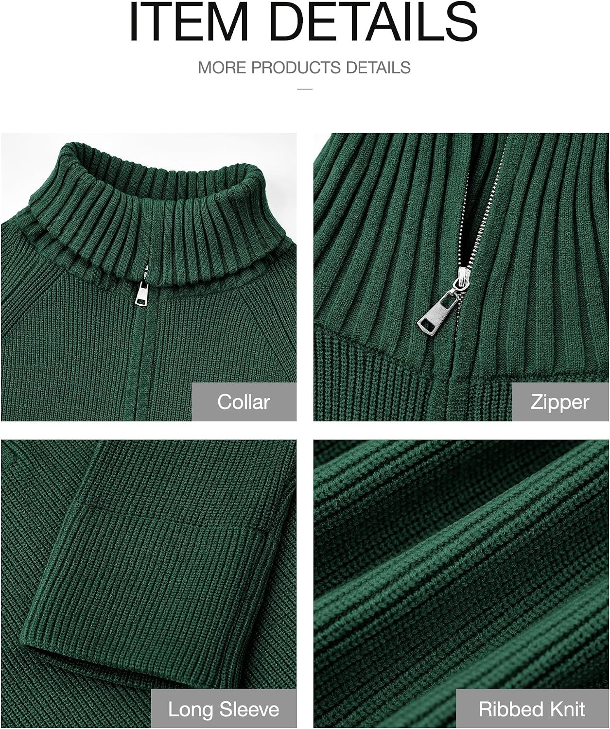 image:imageBTFBM Womens Sweaters Quarter Zip Pullover V Neck Collar Long Sleeve Ribbed Knit Loose Casual 2026 Winter Fall SweaterGreen