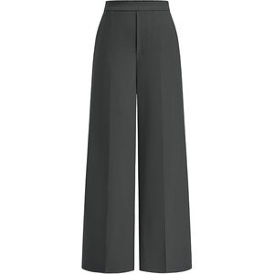 BTFBM Womens Dress Pants 2026 Fall Wide Leg High Waisted Palazzo Pants Business Casual Work Trousers Slacks Pockets(Dark Grey)