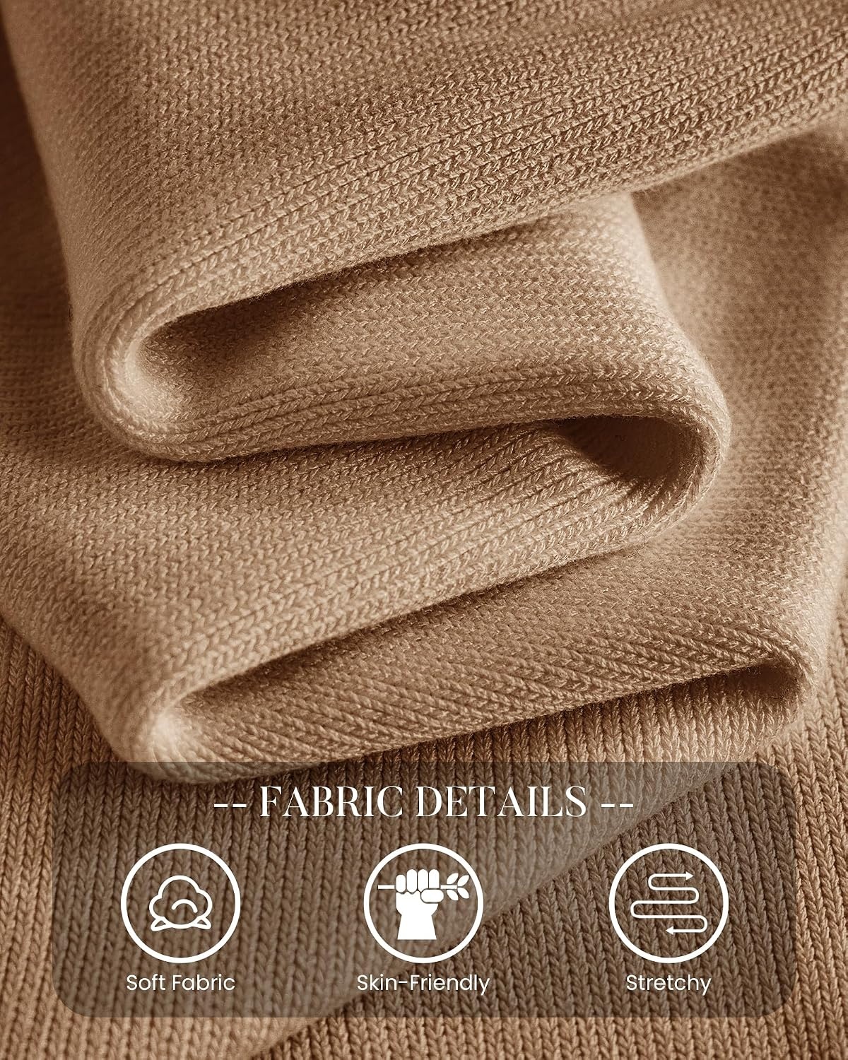 image:imageBTFBM Womens Long Sleeve Sweaters Crew Neck Basic Tops Business Casual TopLightweight Knit Pullover SweaterBasic Travel OutfitsLadies ShirtsFall Fashion Winter Layer ClothesKhaki