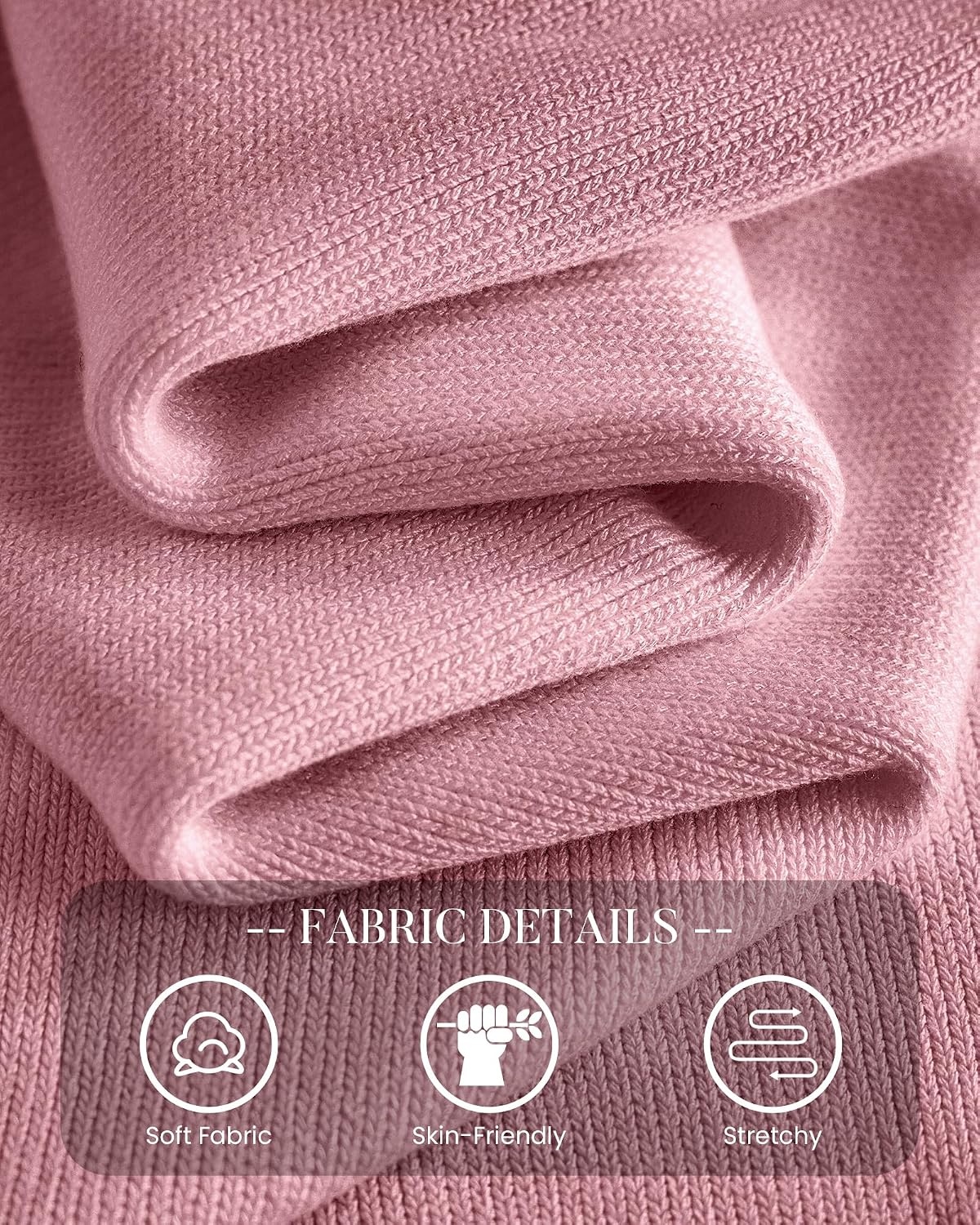 image:imageBTFBM Womens Long Sleeve Sweaters Crew Neck Basic Tops Business Casual TopLightweight Knit Pullover SweaterBasic Travel OutfitsLadies ShirtsFall Fashion Winter Layer ClothesPink