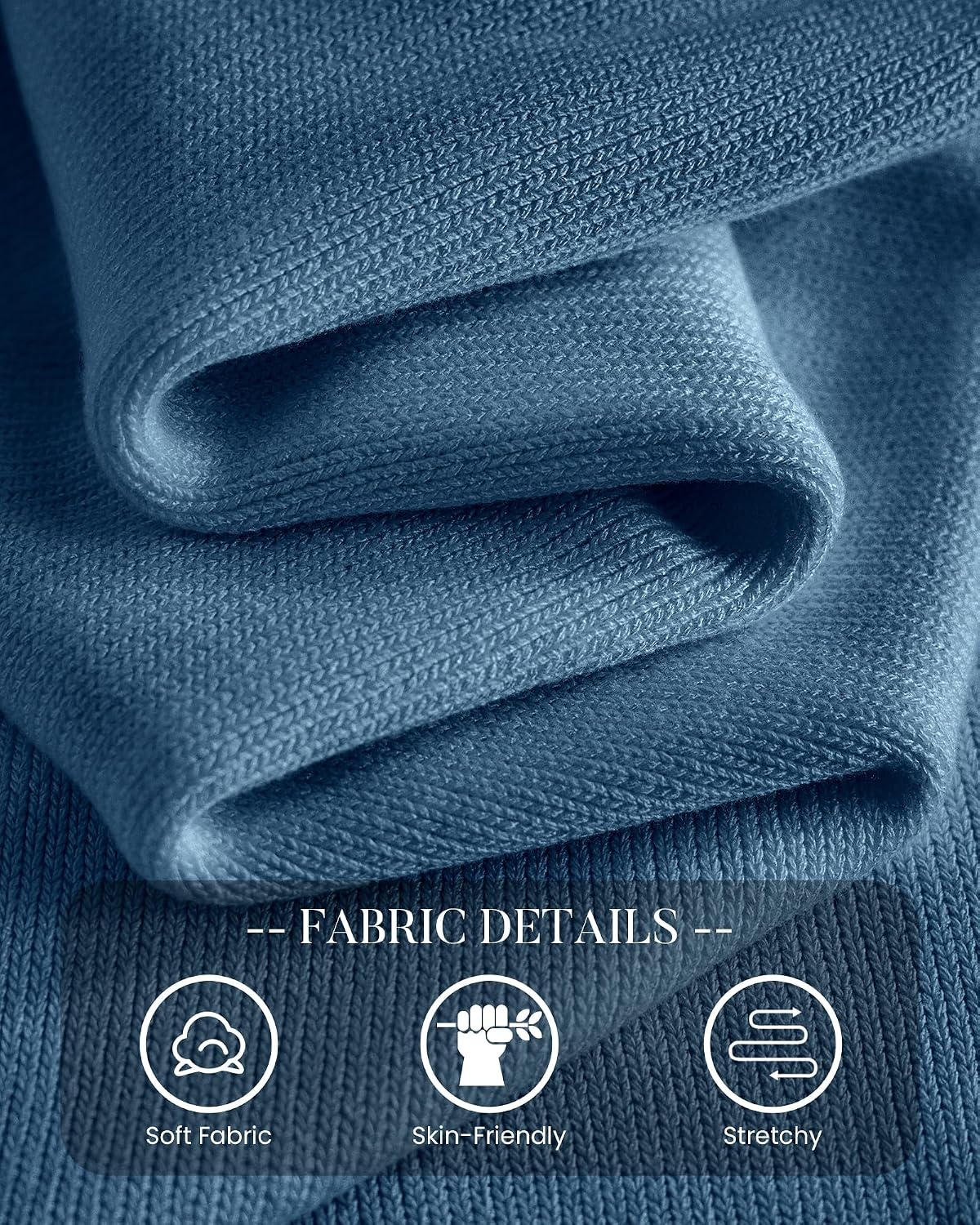 image:imageBTFBM Womens Long Sleeve Sweaters Crew Neck Basic Tops Business Casual TopLightweight Knit Pullover SweaterBasic Travel OutfitsLadies ShirtsFall Fashion Winter Layer ClothesGrey Blue
