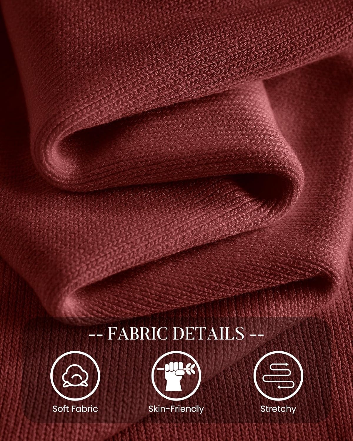image:imageBTFBM Womens Long Sleeve Sweaters Crew Neck Basic Tops Business Casual TopLightweight Knit Pullover SweaterBasic Travel OutfitsLadies ShirtsFall Fashion Winter Layer ClothesMaroon