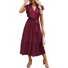 Swiss Dot Wine Red