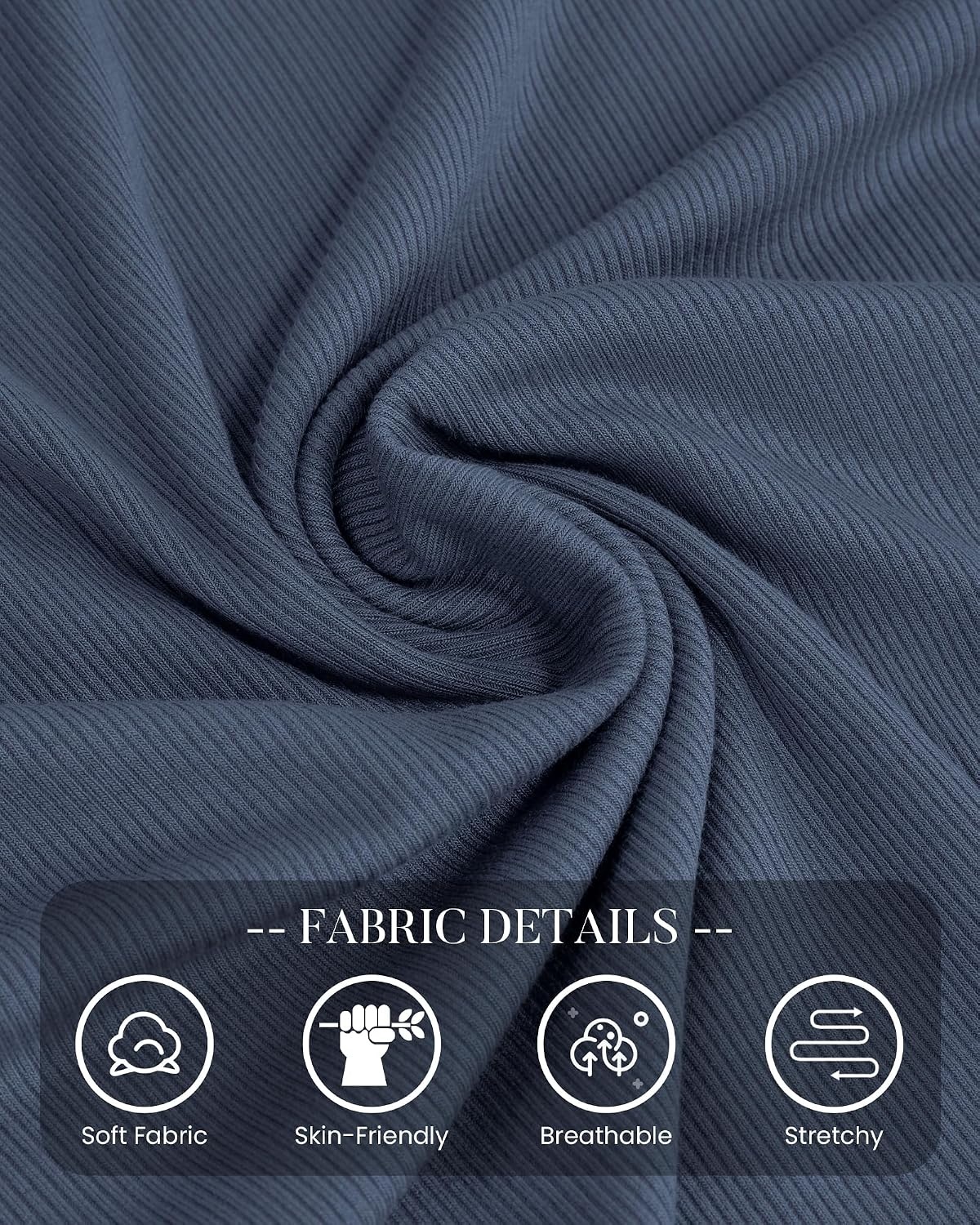 image:imageBTFBM Ribbed Long Sleeve Shirts for Women Fitted Underscrub Contrasting Crew High Neck Ruched Side Y2k Going Out Tops Date Night Outfit Work Top Winter Fall Fashion Clothing 2026Dusty Blue