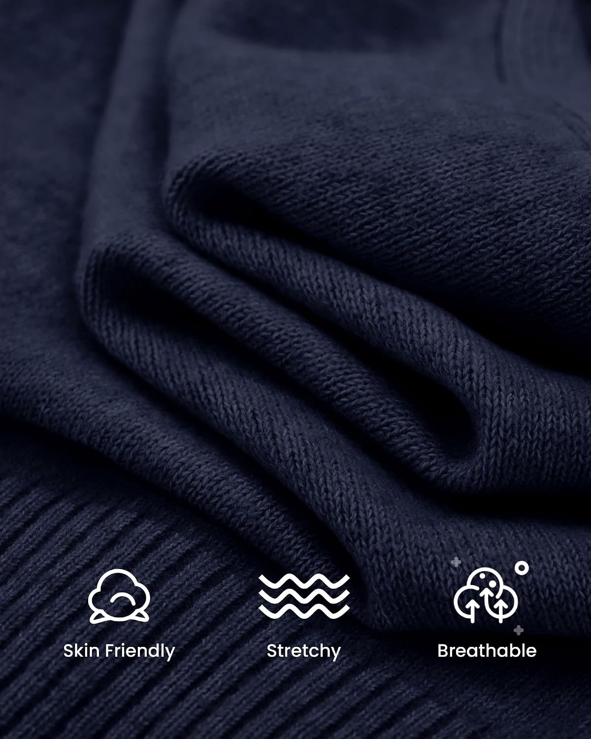 image:imageBTFBM V Neck Cardigan Sweaters for Women 2026 Fall Long Sleeve Knit Sweater Button Down Shrug Tops Open Front Lightweight Cardigans Business Casual Outfits Winter ClothingNavy