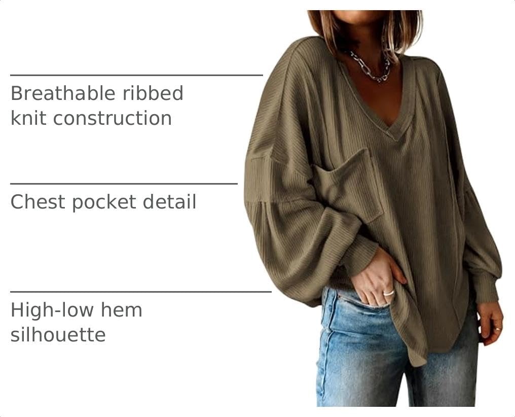 image:imageBTFBM Long Sleeve Shirts for Women 2026 Fall TopsSolid Army Green