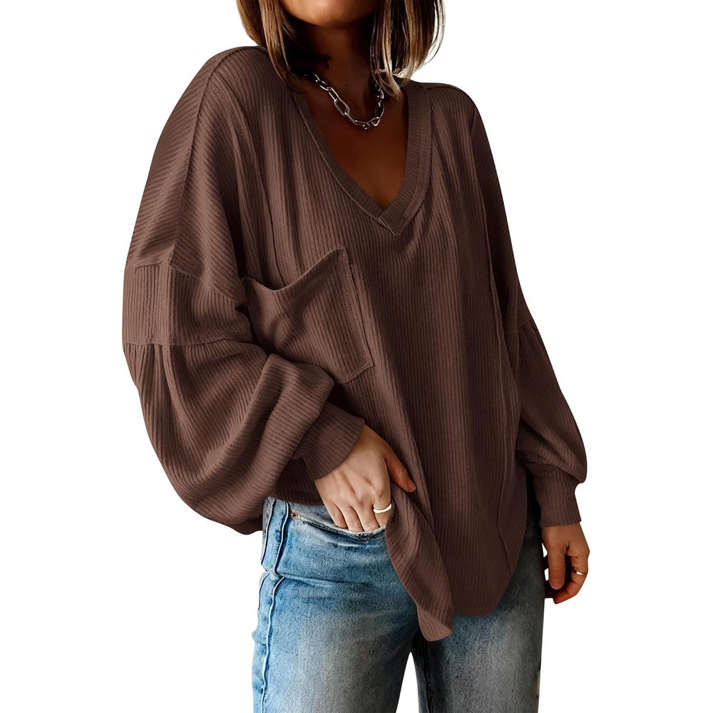 image:imageBTFBM Long Sleeve Shirts for Women 2026 Fall TopsSolid Caramel