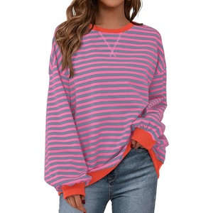 BTFBM Oversized Sweatshirt For Women 2026 Fall(Rose Red Grey Blue)