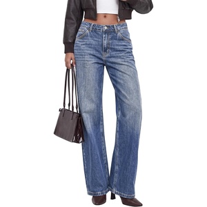 BTFBM Women Casual Straight Leg Jeans Trendy(Dusk Blue)