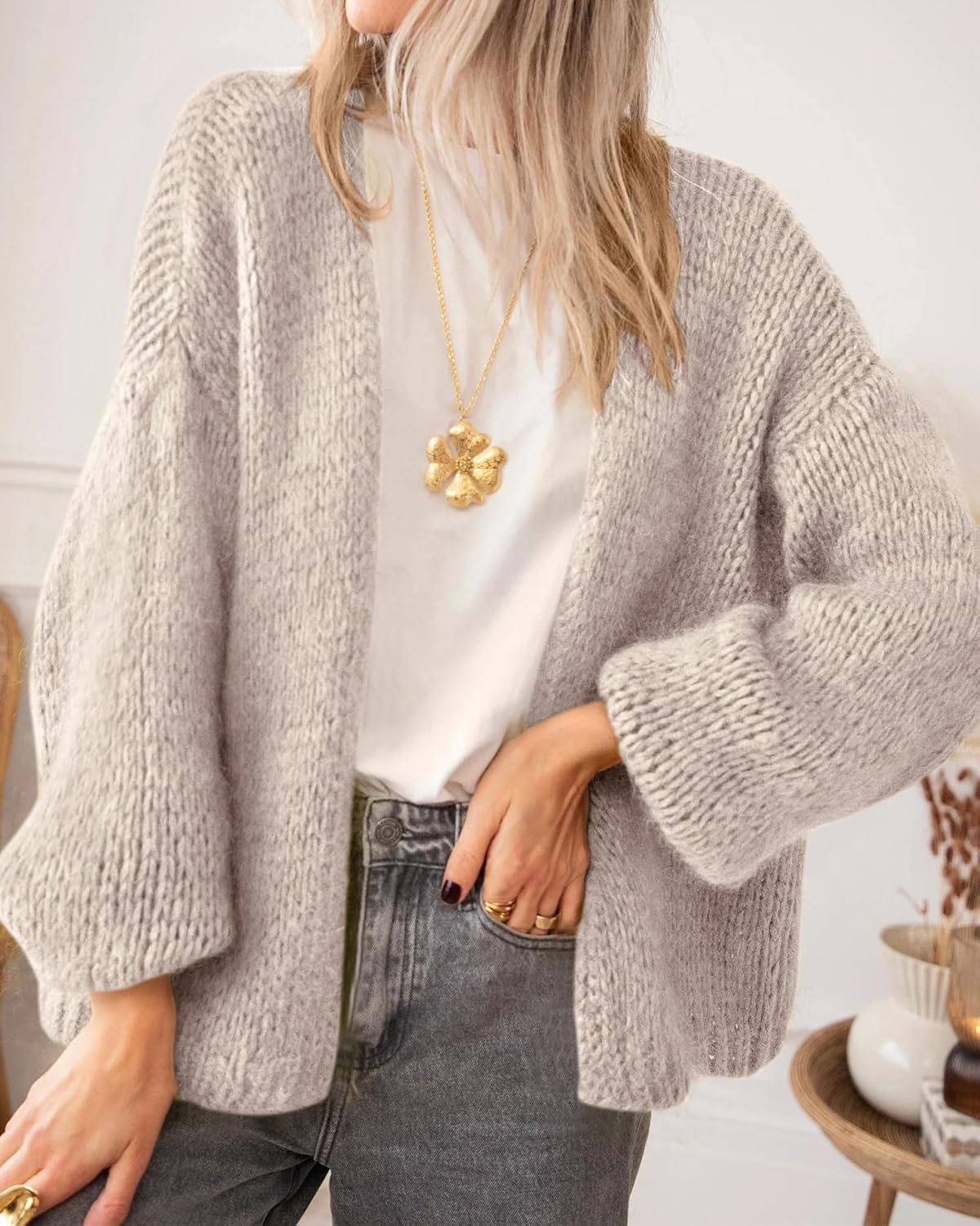 image:imageBTFBM Cardigan Sweaters for Women Lightweight Fall Fashion Clothes 2026Apricot