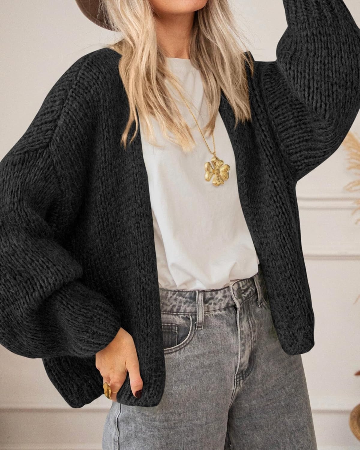 image:imageBTFBM Cardigan Sweaters for Women Lightweight Fall Fashion Clothes 2026Black