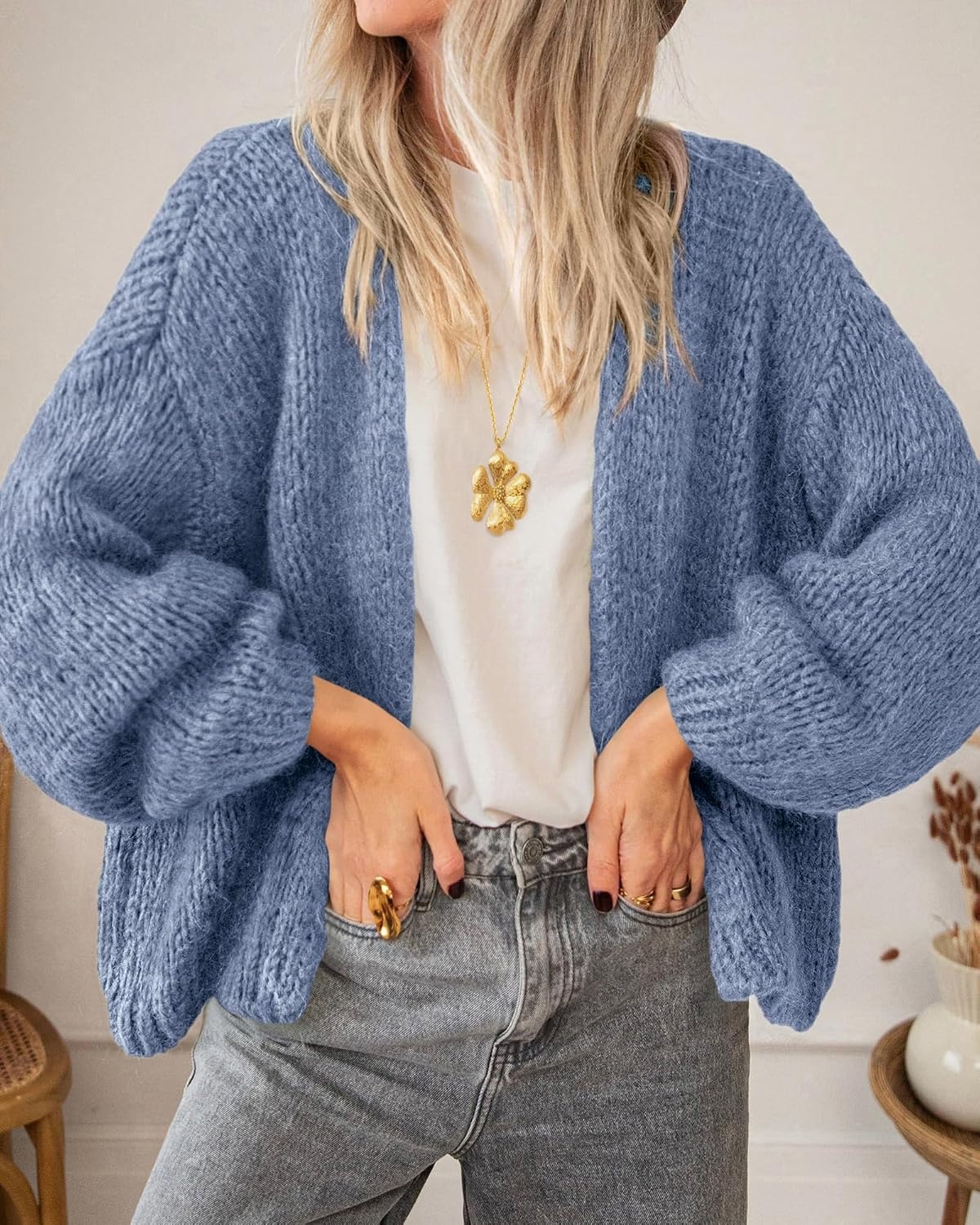image:imageBTFBM Cardigan Sweaters for Women Lightweight Fall Fashion Clothes 2026Dusty Blue