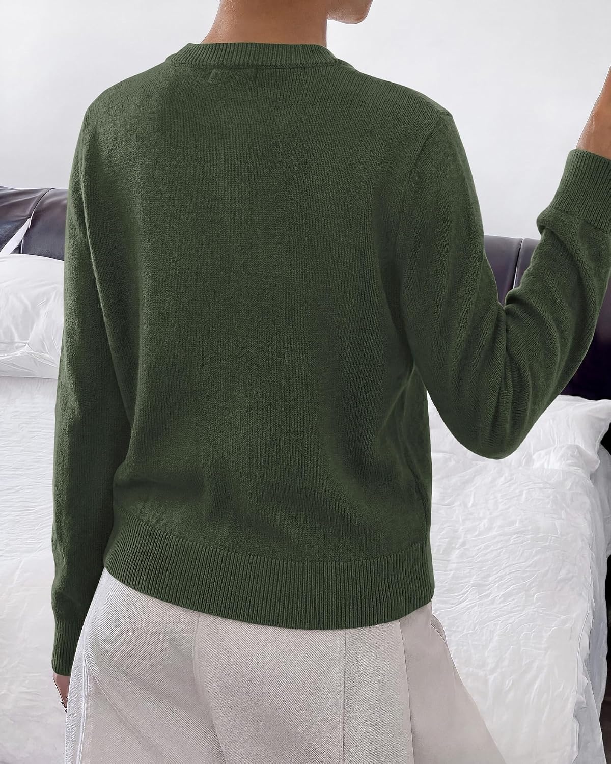 image:imageBTFBM Button Cardigan Sweaters for Women Fall Clothes 2026Army Green