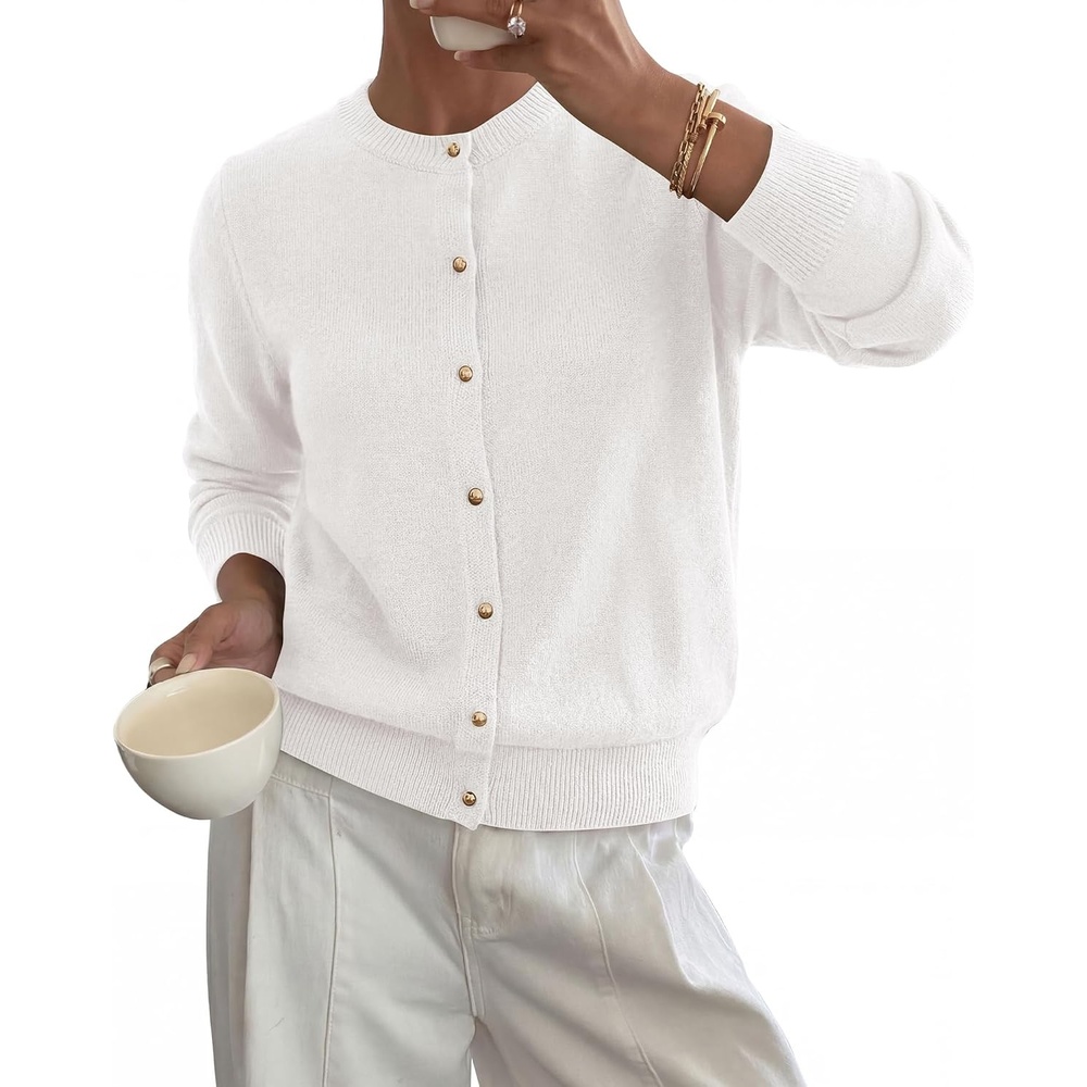 image:imageBTFBM Button Cardigan Sweaters for Women Fall Clothes 2026White