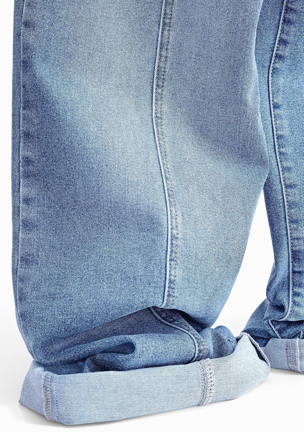 image:imageBTFBM Front Seam Stretchy Wide Straight Leg Jeans for Women Trendy 2026Beau Blue