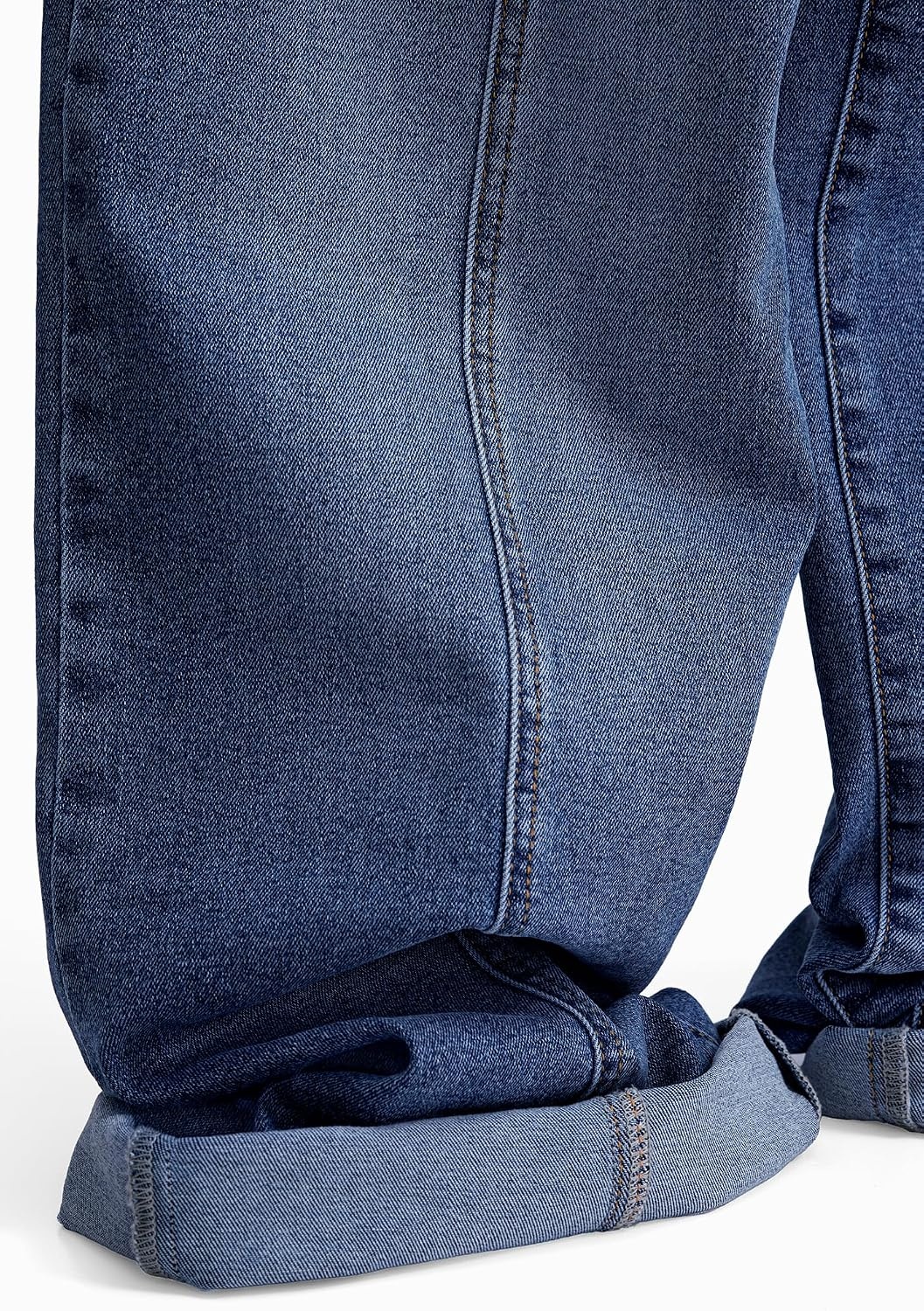 image:imageBTFBM Front Seam Stretchy Wide Straight Leg Jeans for Women Trendy 2026Navy