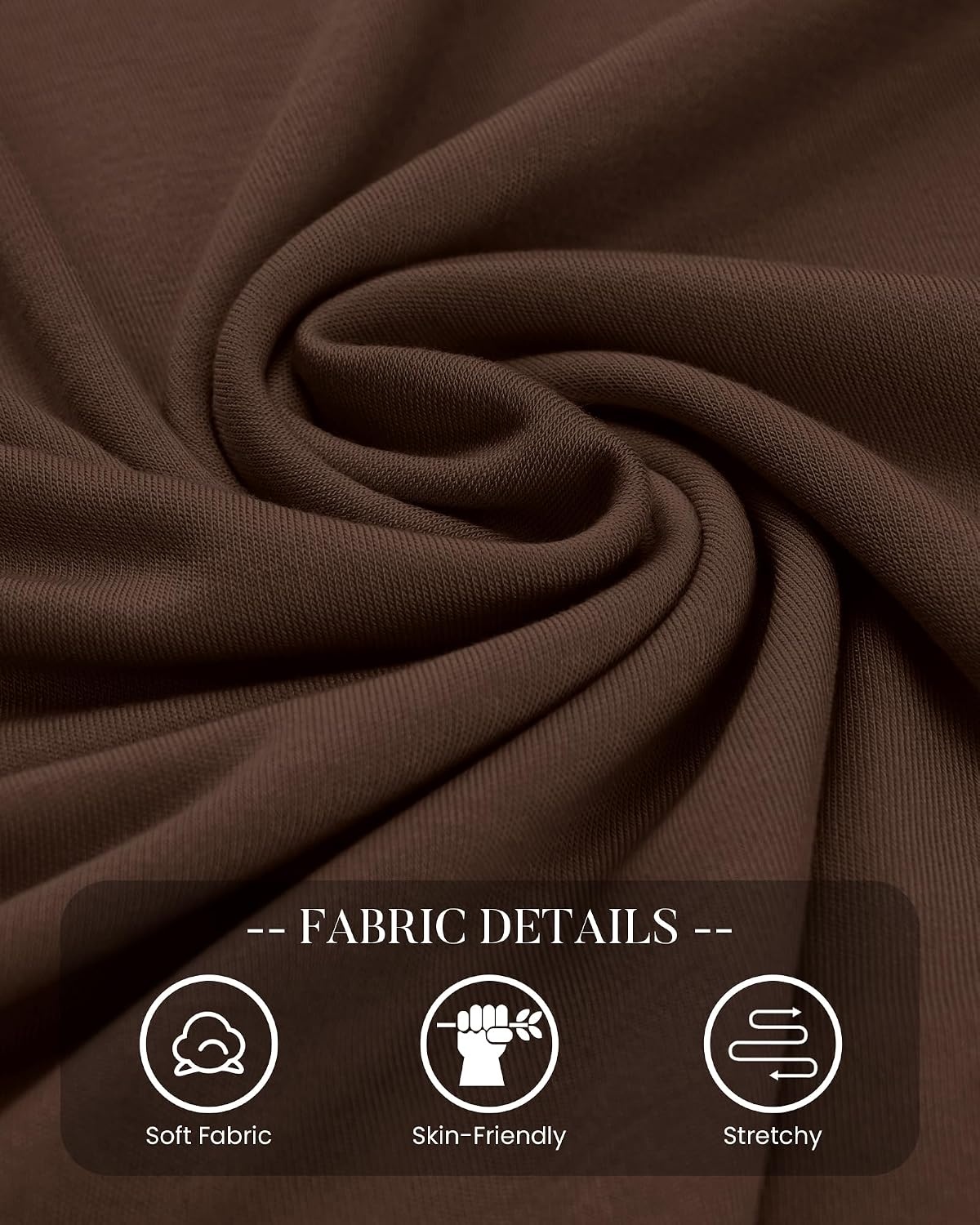 image:imageBTFBM Long Sleeve Dresses for Women Mock Neck A Line Flowy Mini DressBrown