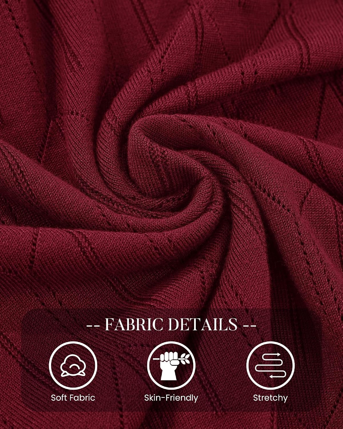 image:imageBTFBM Womens Sweaters Long Sleeve Crewneck Pullover Tops Dressy CasualBurgundy