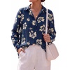 Floral Dark Blue Yellow
