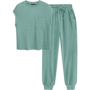 BTFBM 2 Piece Sets For Women Summer Lounge Set Airport Outfits Tracksuit(Solid Fruit Green)