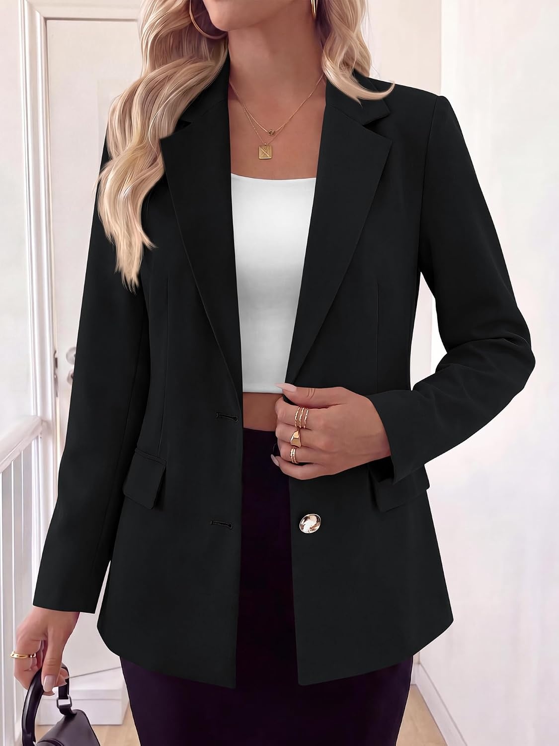 image:imageBTFBM Blazers for Women Business Casual Outfits Work Fall Clothes 2026Black