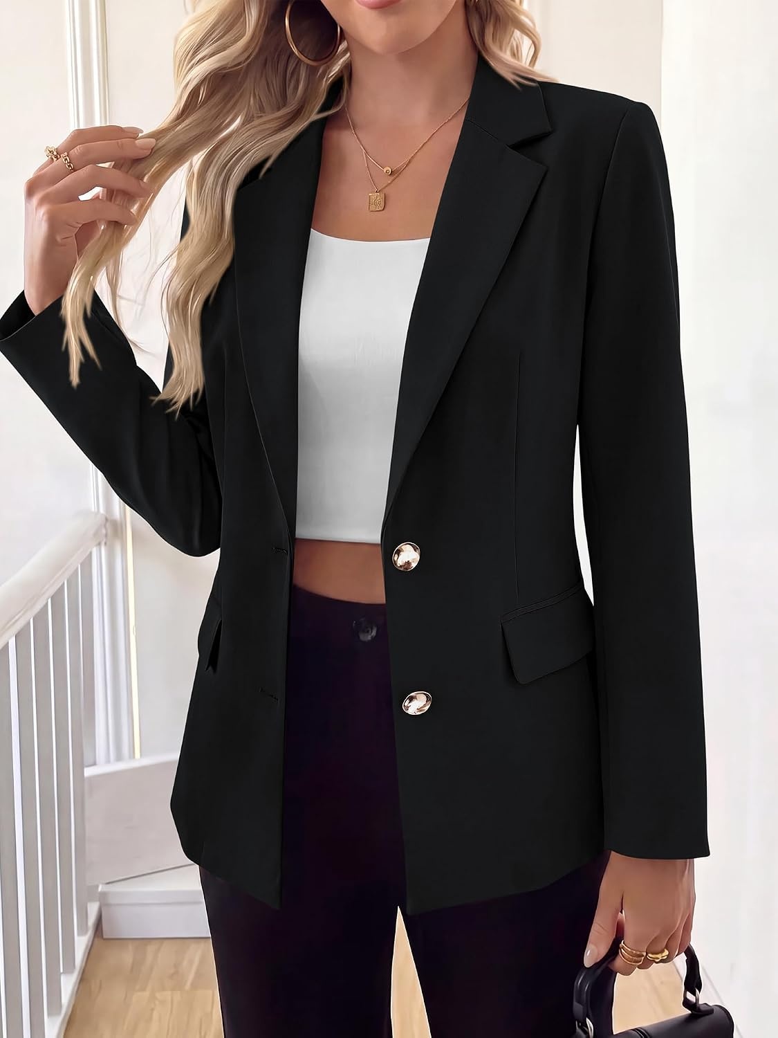 image:imageBTFBM Blazers for Women Business Casual Outfits Work Fall Clothes 2026Black