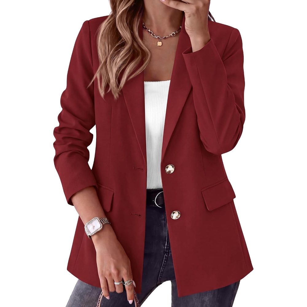 image:imageBTFBM Blazers for Women Business Casual Outfits Work Fall Clothes 2026Burgundy