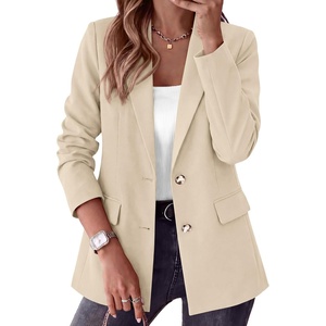 BTFBM Blazers for Women Business Casual Outfits Work Fall Clothes 2026(Beige)