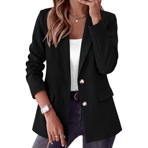 BTFBM Blazers for Women Business Casual Outfits Work Fall Clothes 2026(Black)