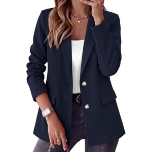 BTFBM Blazers for Women Business Casual Outfits Work Fall Clothes 2026(Navy Blue)