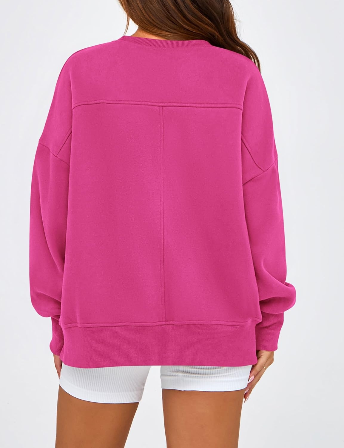 image:imageBTFBM Womens Crewneck Sweatshirts Fleece PulloverRose Red