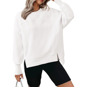 BTFBM Womens Crewneck Sweatshirts Fleece Pullover(White)