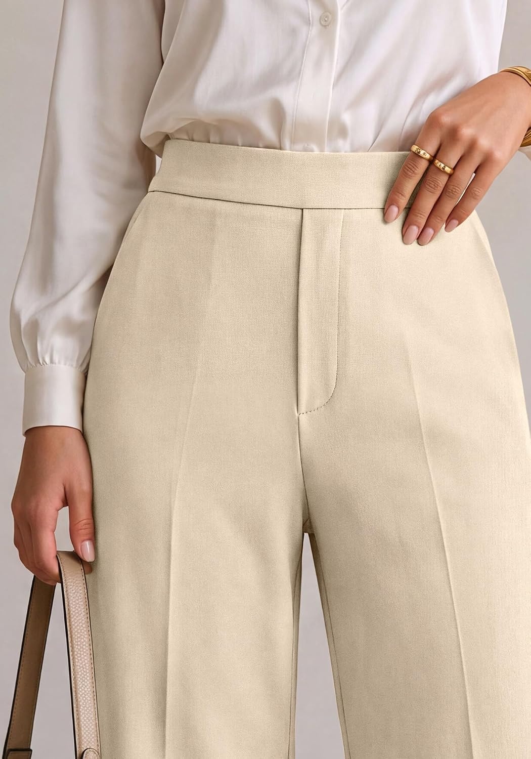 image:imageBTFBM Womens Dress Pants Wide Leg High Waisted 2026 FallBeige