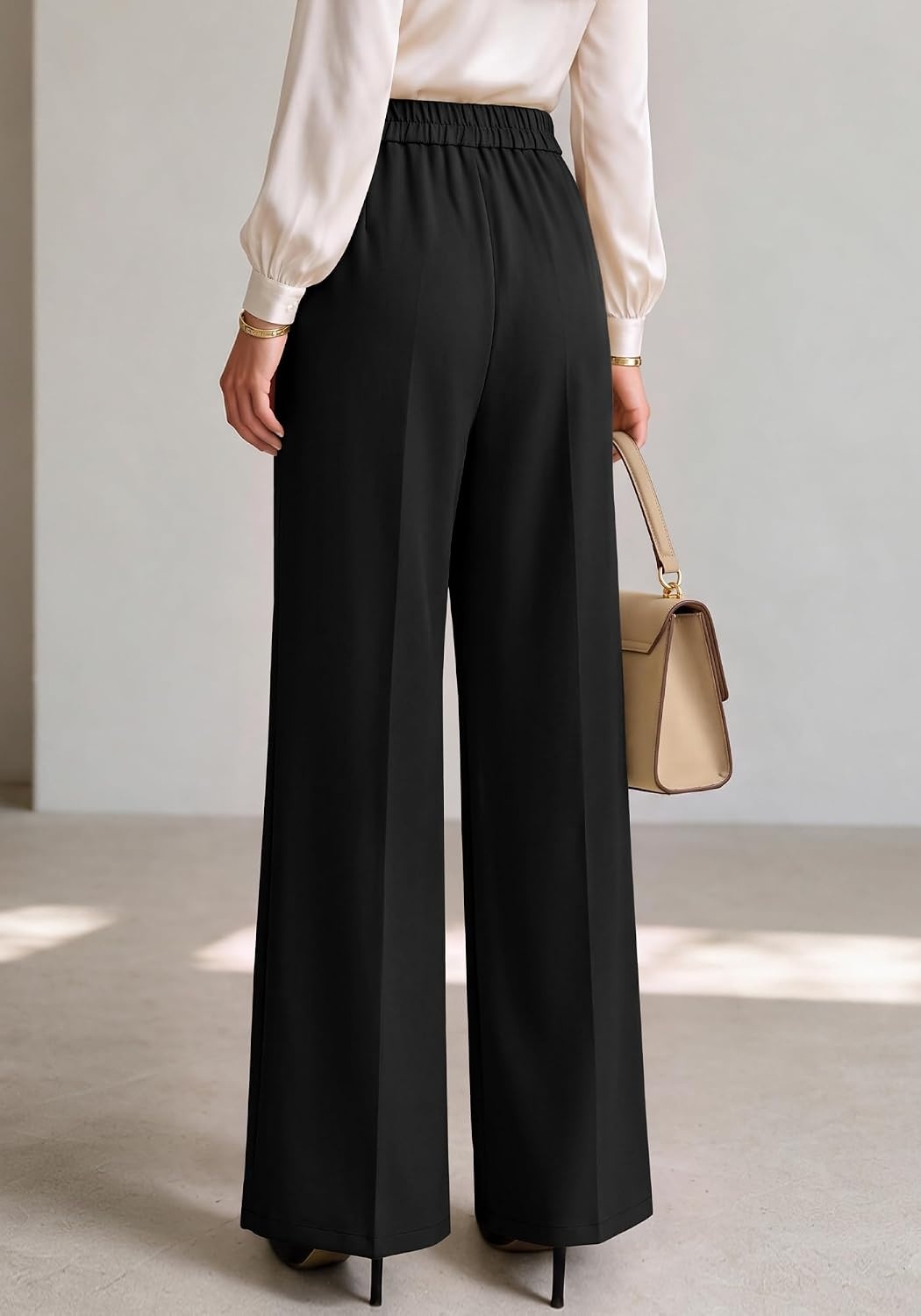 image:imageBTFBM Womens Dress Pants Wide Leg High Waisted 2026 FallBlack