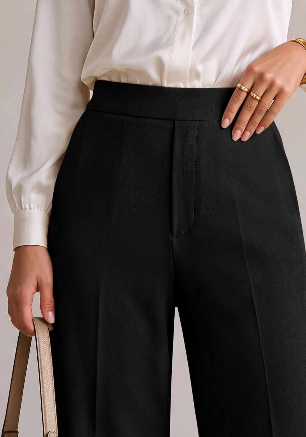 image:imageBTFBM Womens Dress Pants Wide Leg High Waisted 2026 FallBlack