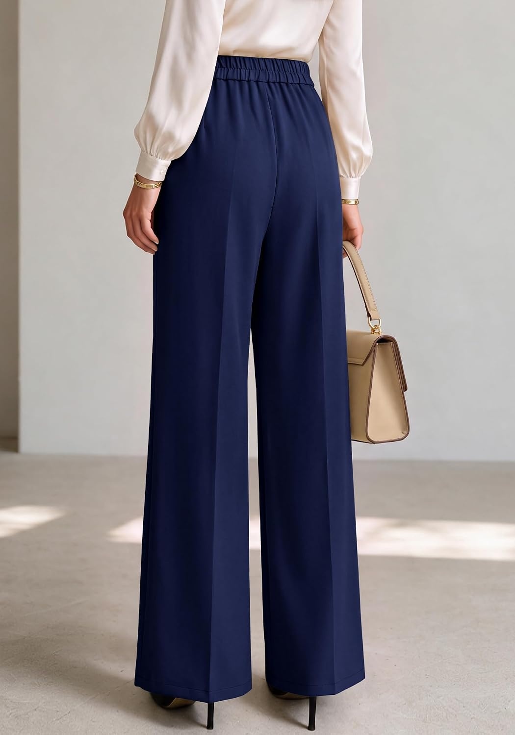 image:imageBTFBM Womens Dress Pants Wide Leg High Waisted 2026 FallNavy Blue