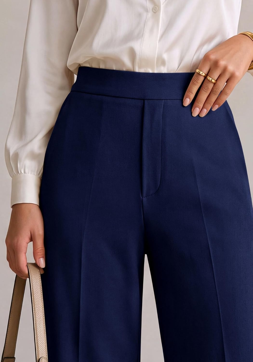 image:imageBTFBM Womens Dress Pants Wide Leg High Waisted 2026 FallNavy Blue