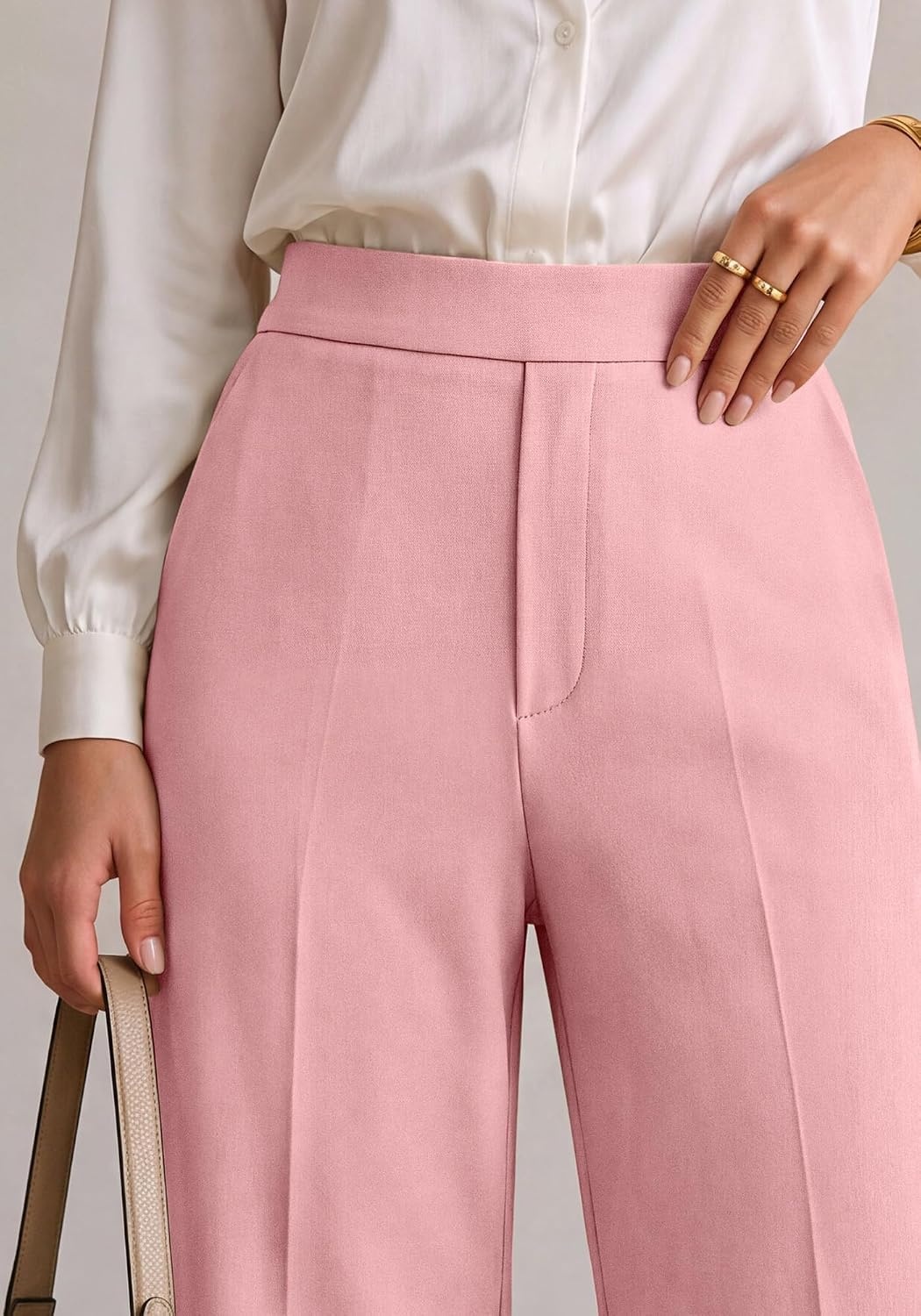 image:imageBTFBM Womens Dress Pants Wide Leg High Waisted 2026 FallPink