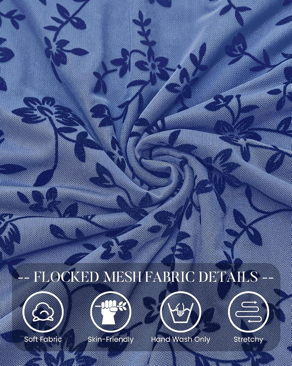 image:imageBTFBM Womens Floral Mesh Maxi Skirts Long Tulle SkirtDusty Blue