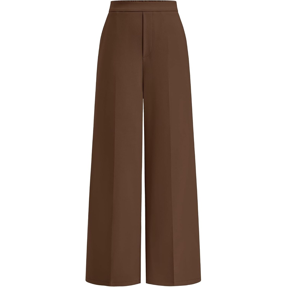 image:imageBTFBM Womens Dress Pants Wide Leg High Waisted 2026 FallBrown