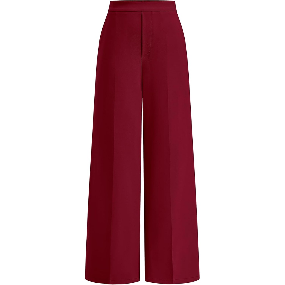 image:imageBTFBM Womens Dress Pants Wide Leg High Waisted 2026 FallBurgundy