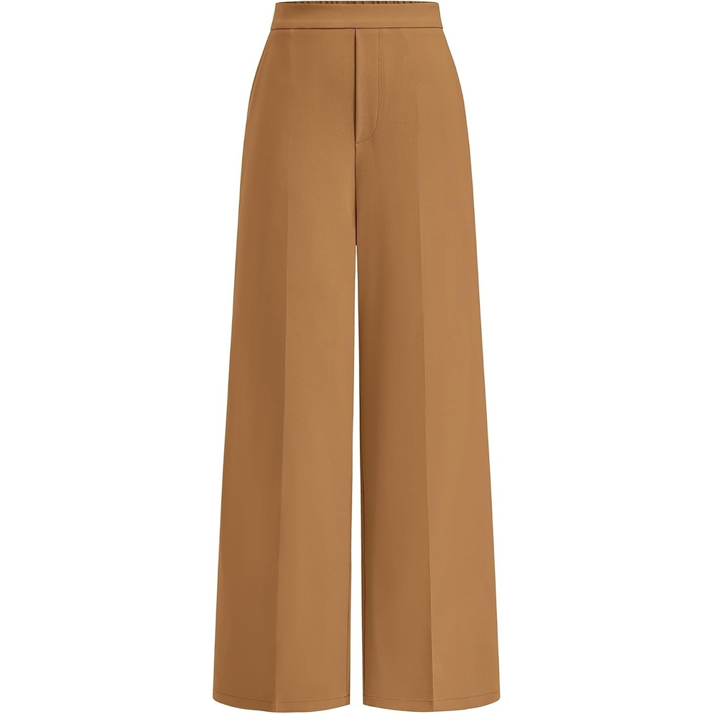 image:imageBTFBM Womens Dress Pants Wide Leg High Waisted 2026 FallKhaki