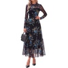 Floral Black Blue