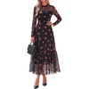 Floral Black Orange