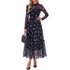 Floral Black Royal Blue