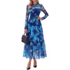 Floral Navy Green