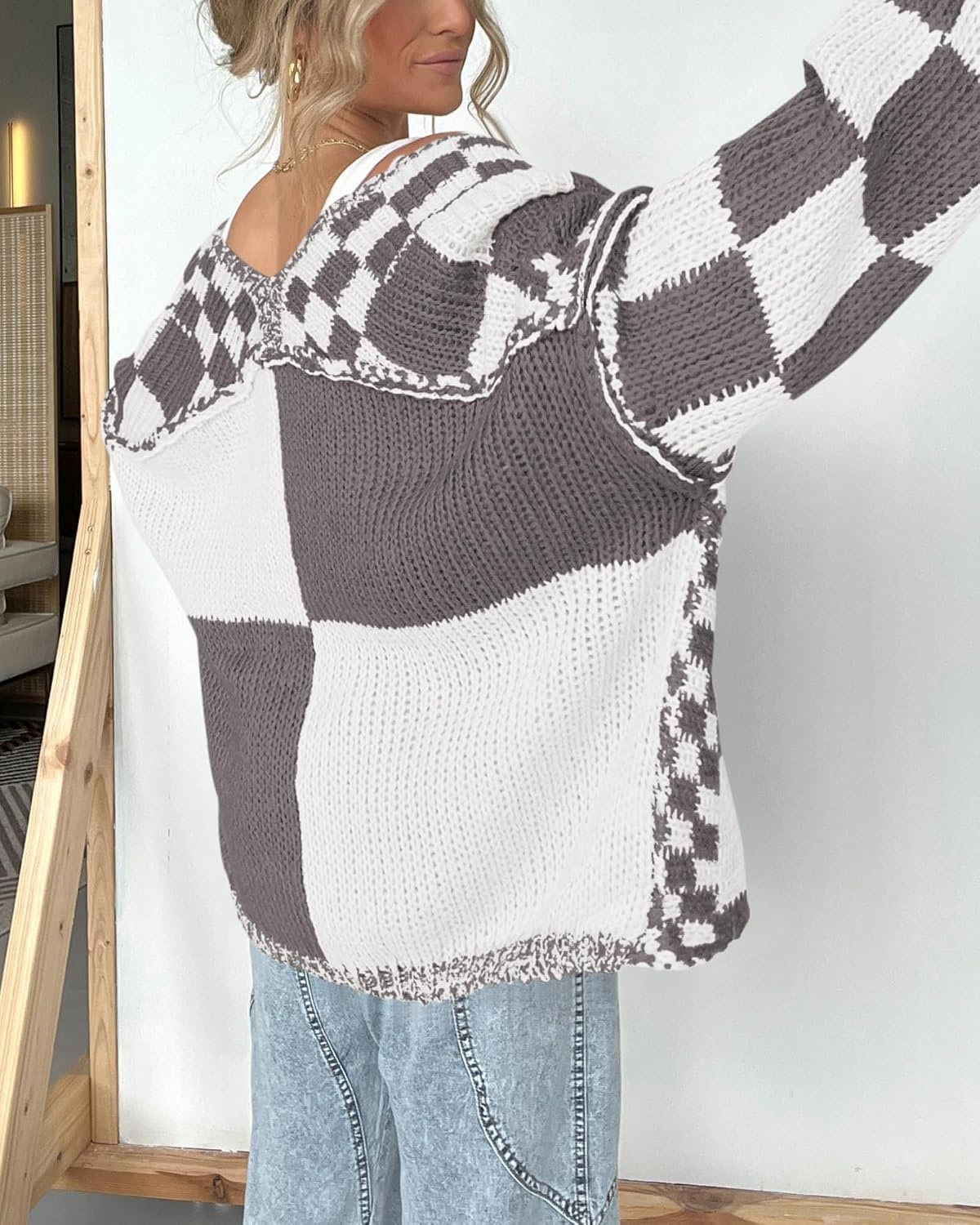 image:imageBTFBM Casual Cardigan Sweater for Women Fall 2026 Long Sleeve SweatersGrey