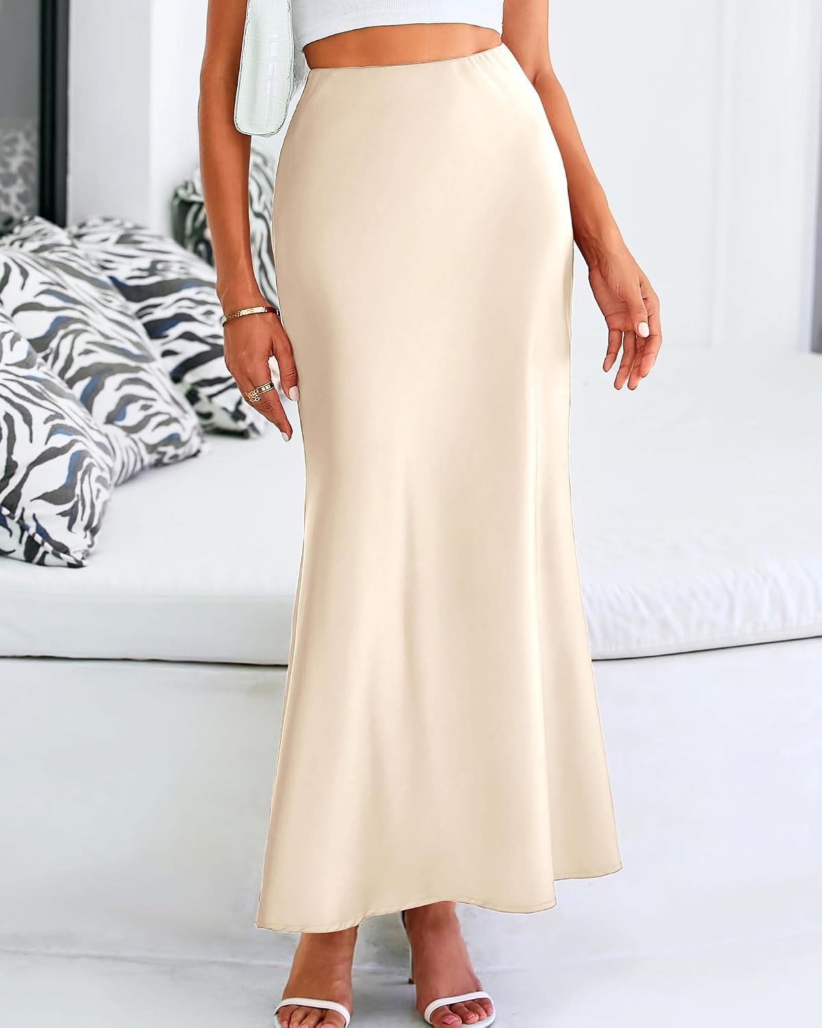 image:imageBTFBM Maxi Skirts for Women Business CasualBeige